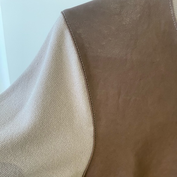 Kate Spade leather brown top with short sleeves - small / medium - Picture 4 of 5